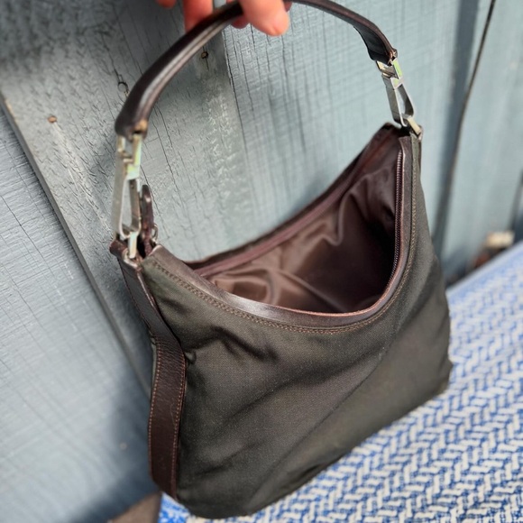 Gucci Handbags - Gucci Vintage Nylon Hobo Shoulder Bag Dark Brown Y2K Small